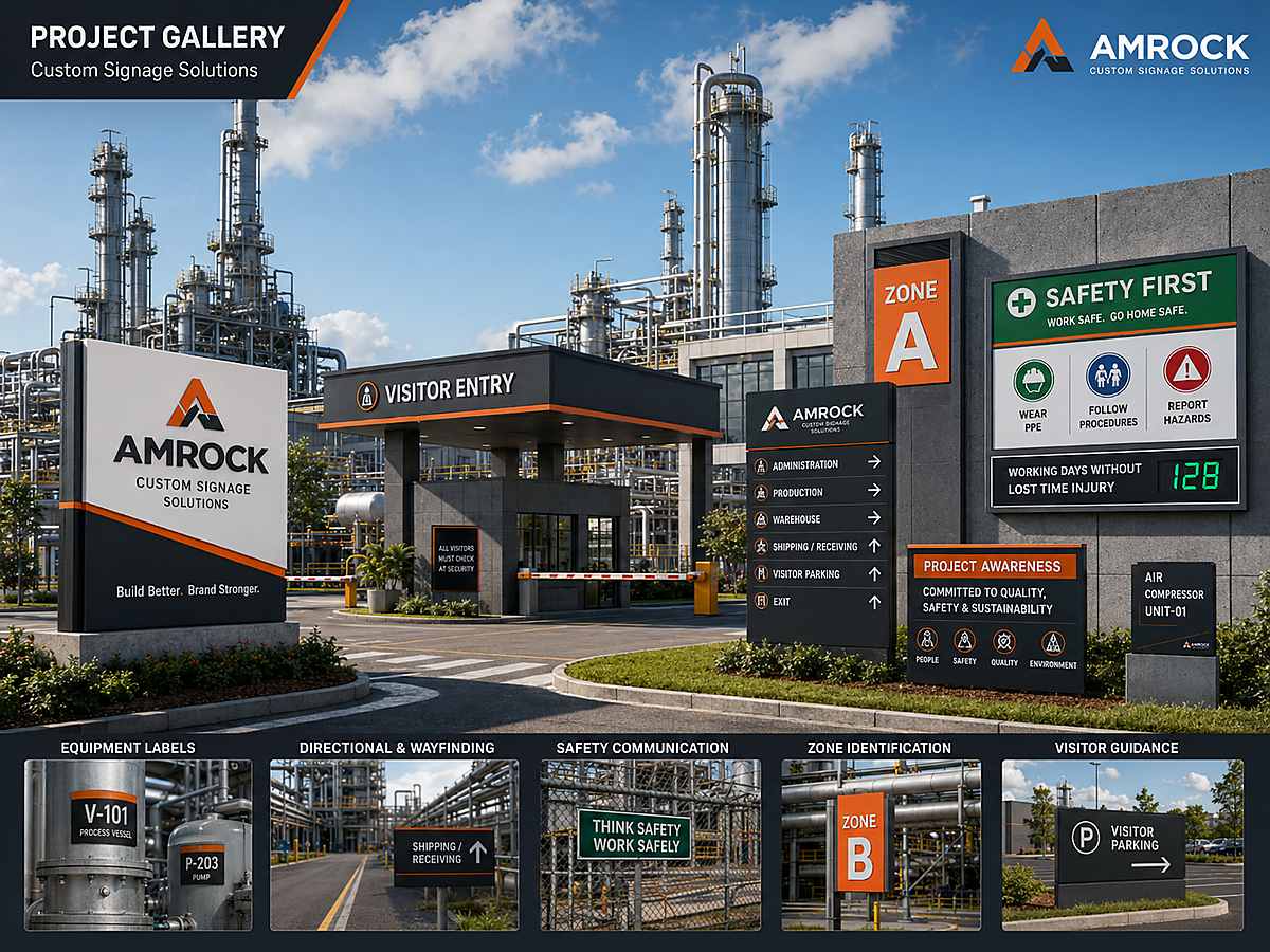 AMROCK Custom Signage Solutions for Industrial & Corporate Projects signage image
